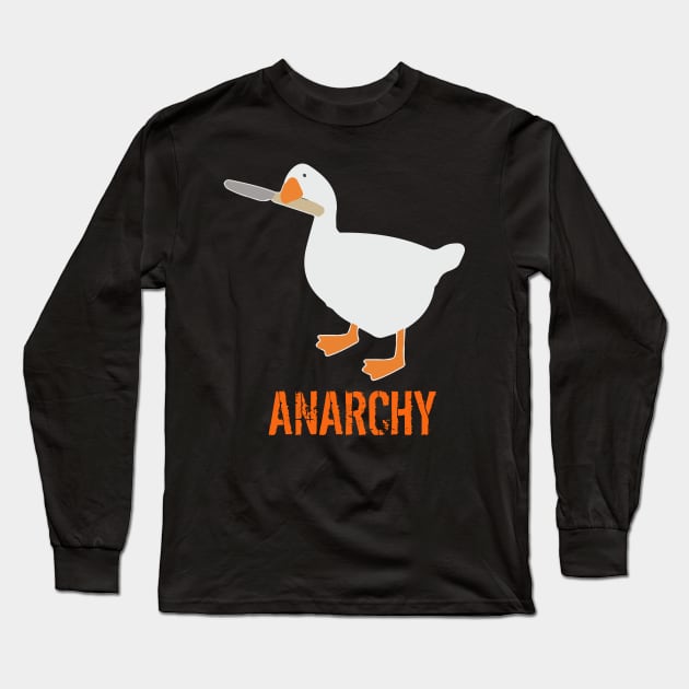 Untitled Goose Anarchy Long Sleeve T-Shirt by Hmus